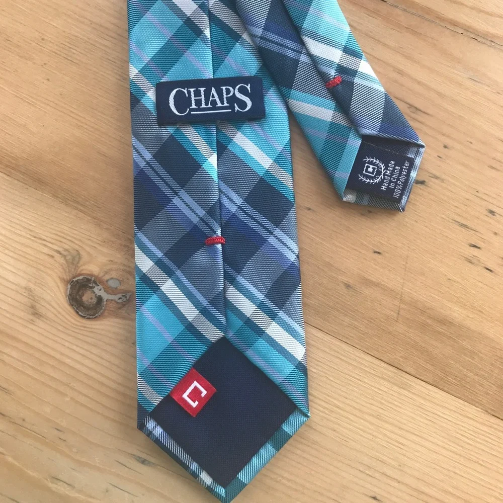 Chaps NWOT Boys clip on teal blue tie